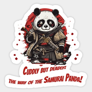 Samurai Panda T-Shirt Design - Unique Tee for Fashionable Gifts Sticker